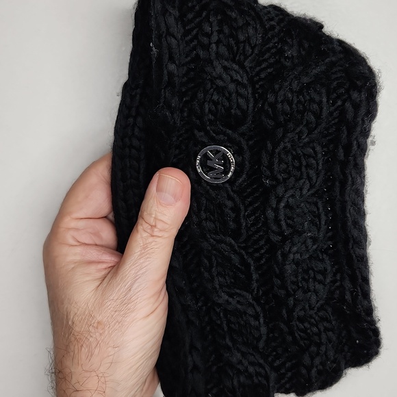 NWT MICHAEL KORS knit head wrap black/silver - Picture 2 of 3
